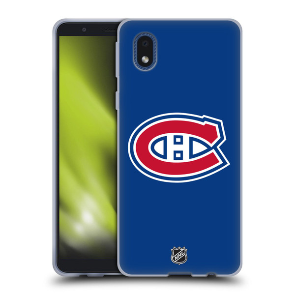 NHL Montreal Canadiens Plain Soft Gel Case for Samsung Galaxy A01 Core (2020)