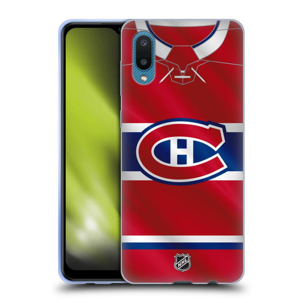 NHL Montreal Canadiens Jersey Soft Gel Case for Samsung Galaxy A02/M02 (2021)