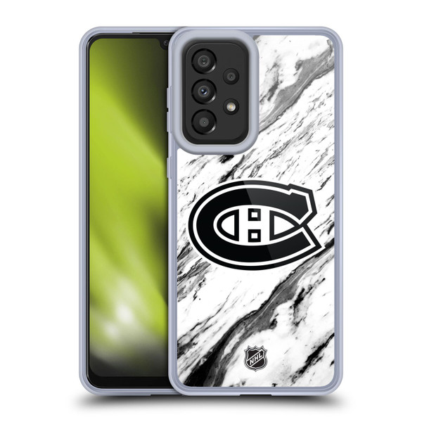 NHL Montreal Canadiens Marble Soft Gel Case for Samsung Galaxy A33 5G (2022)