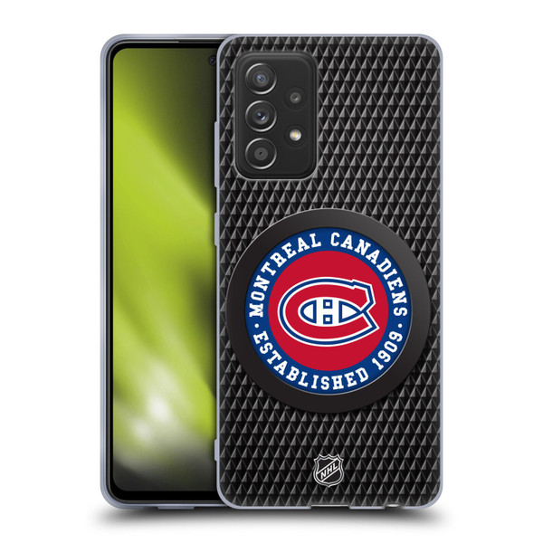 NHL Montreal Canadiens Puck Texture Soft Gel Case for Samsung Galaxy A52 / A52s / 5G (2021)