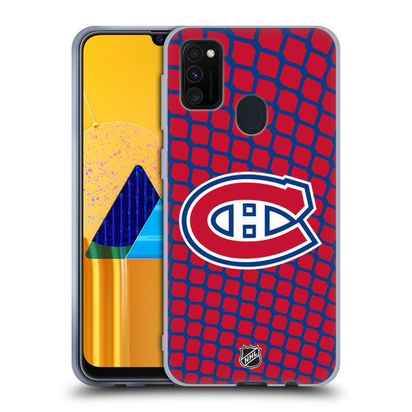 NHL Montreal Canadiens Net Pattern Soft Gel Case for Samsung Galaxy M30s (2019)/M21 (2020)