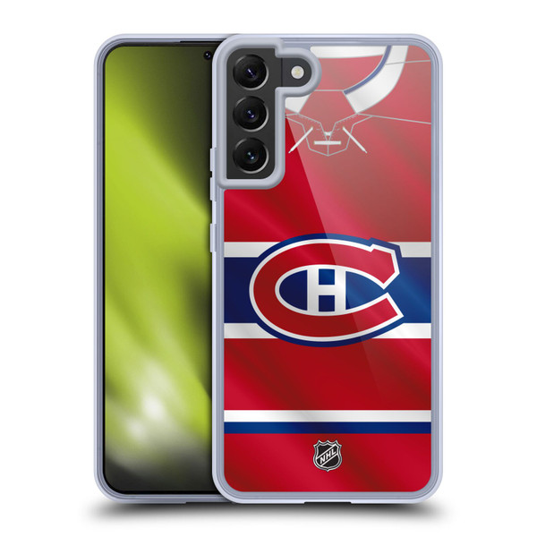 NHL Montreal Canadiens Jersey Soft Gel Case for Samsung Galaxy S22+ 5G