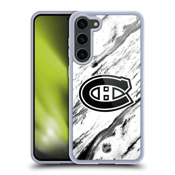 NHL Montreal Canadiens Marble Soft Gel Case for Samsung Galaxy S23+ 5G