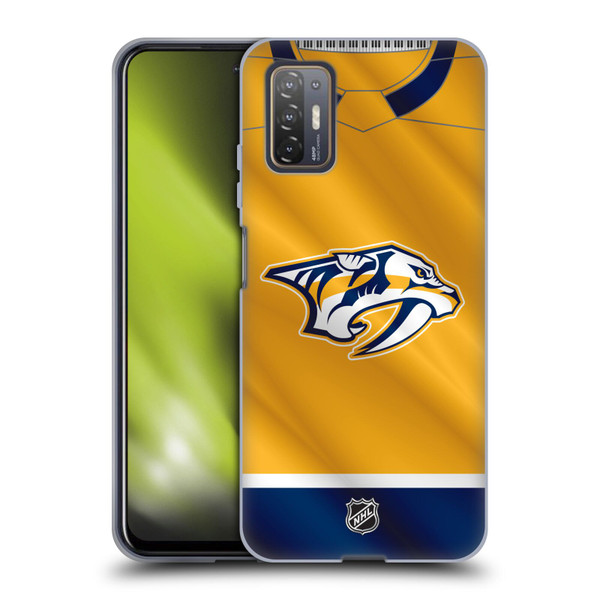 NHL Nashville Predators Jersey Soft Gel Case for HTC Desire 21 Pro 5G