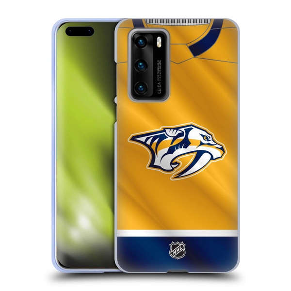 NHL Nashville Predators Jersey Soft Gel Case for Huawei P40 5G