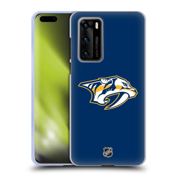 NHL Nashville Predators Plain Soft Gel Case for Huawei P40 5G