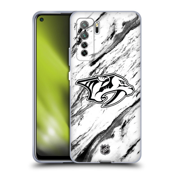 NHL Nashville Predators Marble Soft Gel Case for Huawei Nova 7 SE/P40 Lite 5G