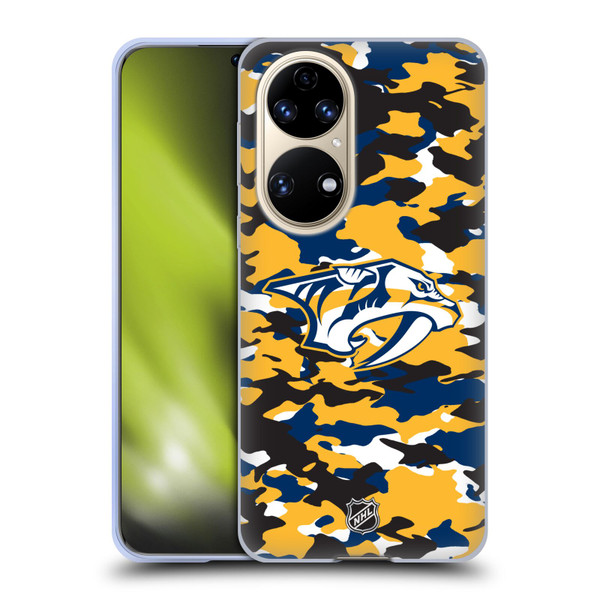 NHL Nashville Predators Camouflage Soft Gel Case for Huawei P50