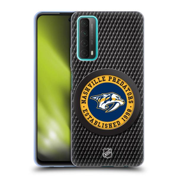 NHL Nashville Predators Puck Texture Soft Gel Case for Huawei P Smart (2021)