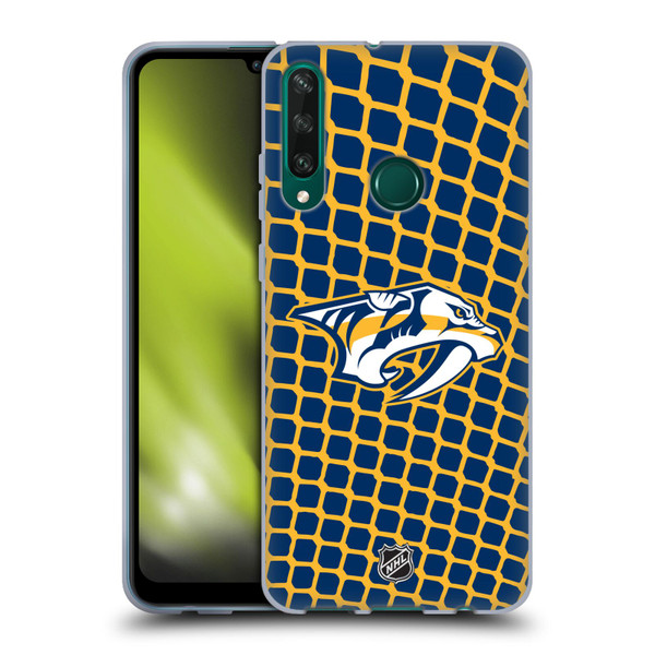 NHL Nashville Predators Net Pattern Soft Gel Case for Huawei Y6p