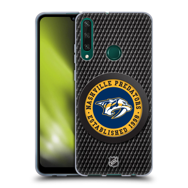 NHL Nashville Predators Puck Texture Soft Gel Case for Huawei Y6p