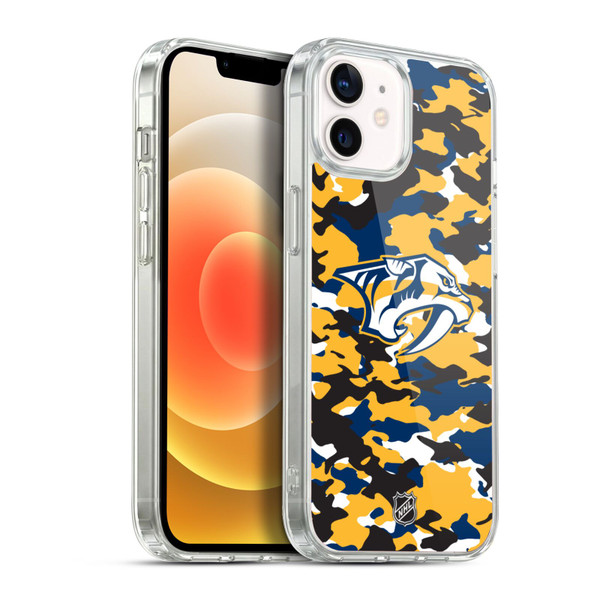 NHL Nashville Predators Camouflage Soft Gel Case for Apple iPhone 12 / iPhone 12 Pro & MagSafe