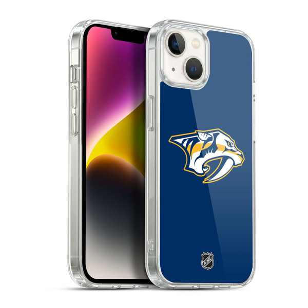 NHL Nashville Predators Plain Soft Gel Case for Apple iPhone 14 Plus & MagSafe