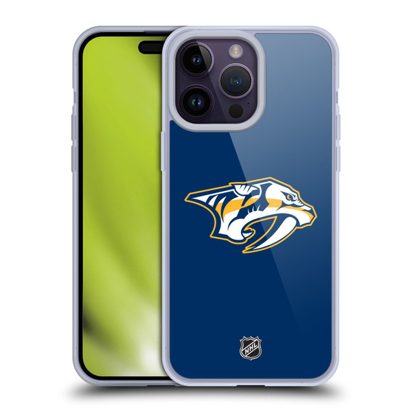 NHL Nashville Predators Plain Soft Gel Case for Apple iPhone 14 Pro Max
