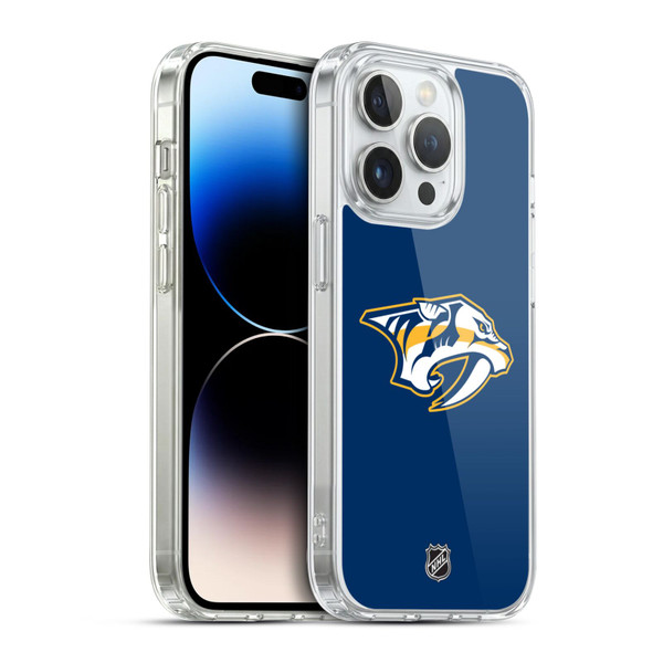 NHL Nashville Predators Plain Soft Gel Case for Apple iPhone 14 Pro & MagSafe