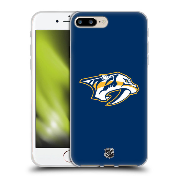 NHL Nashville Predators Plain Soft Gel Case for Apple iPhone 7 Plus / iPhone 8 Plus