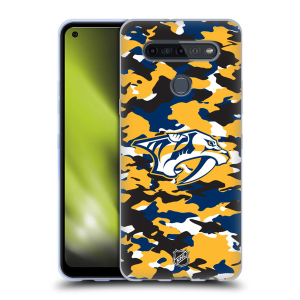 NHL Nashville Predators Camouflage Soft Gel Case for LG K51S