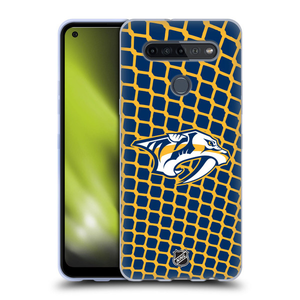 NHL Nashville Predators Net Pattern Soft Gel Case for LG K51S