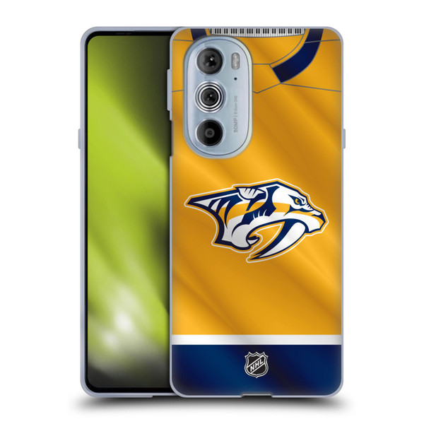 NHL Nashville Predators Jersey Soft Gel Case for Motorola Edge X30