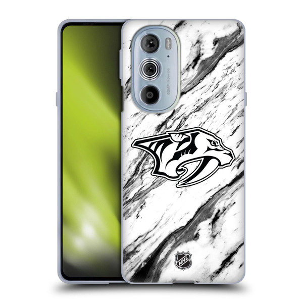 NHL Nashville Predators Marble Soft Gel Case for Motorola Edge X30