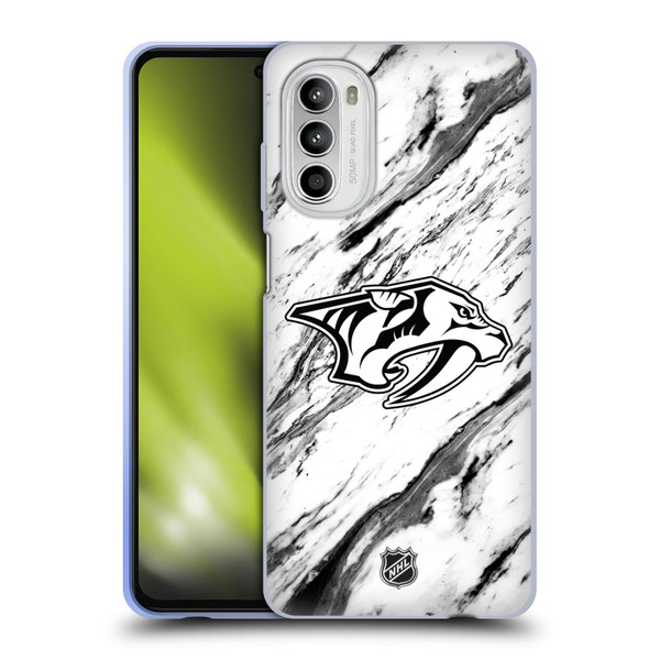 NHL Nashville Predators Marble Soft Gel Case for Motorola Moto G52