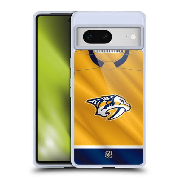 NHL Nashville Predators Jersey Soft Gel Case for Google Pixel 7