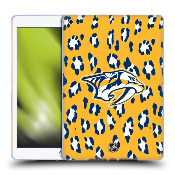 NHL Nashville Predators Leopard Patten Soft Gel Case for Apple iPad 10.2 2019/2020/2021