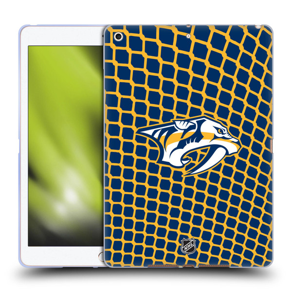 NHL Nashville Predators Net Pattern Soft Gel Case for Apple iPad 10.2 2019/2020/2021
