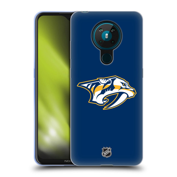 NHL Nashville Predators Plain Soft Gel Case for Nokia 5.3