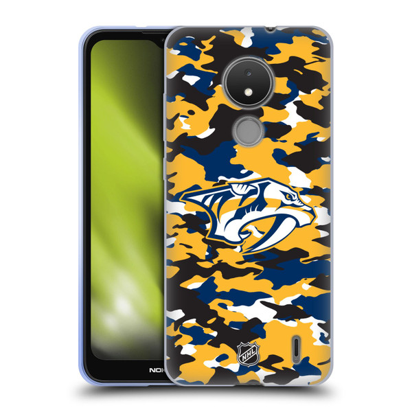 NHL Nashville Predators Camouflage Soft Gel Case for Nokia C21