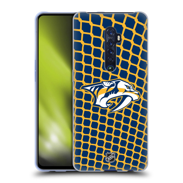 NHL Nashville Predators Net Pattern Soft Gel Case for OPPO Reno 2