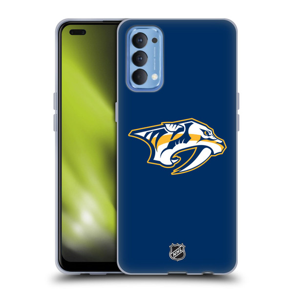NHL Nashville Predators Plain Soft Gel Case for OPPO Reno 4 5G
