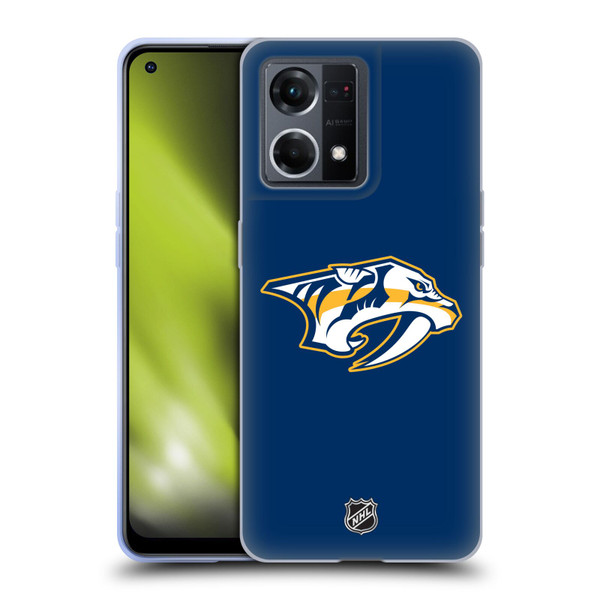 NHL Nashville Predators Plain Soft Gel Case for OPPO Reno8 4G