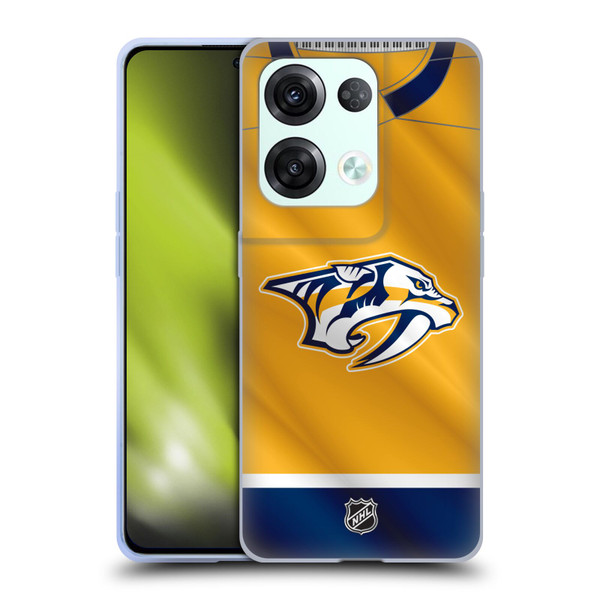 NHL Nashville Predators Jersey Soft Gel Case for OPPO Reno8 Pro