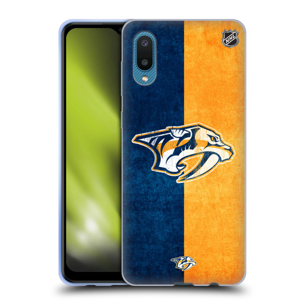 NHL Nashville Predators Half Distressed Soft Gel Case for Samsung Galaxy A02/M02 (2021)