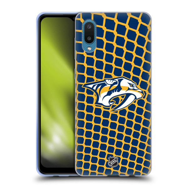 NHL Nashville Predators Net Pattern Soft Gel Case for Samsung Galaxy A02/M02 (2021)
