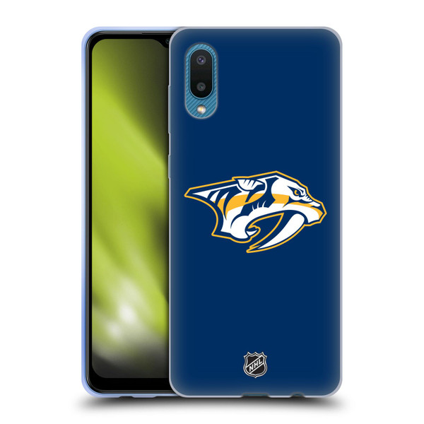NHL Nashville Predators Plain Soft Gel Case for Samsung Galaxy A02/M02 (2021)