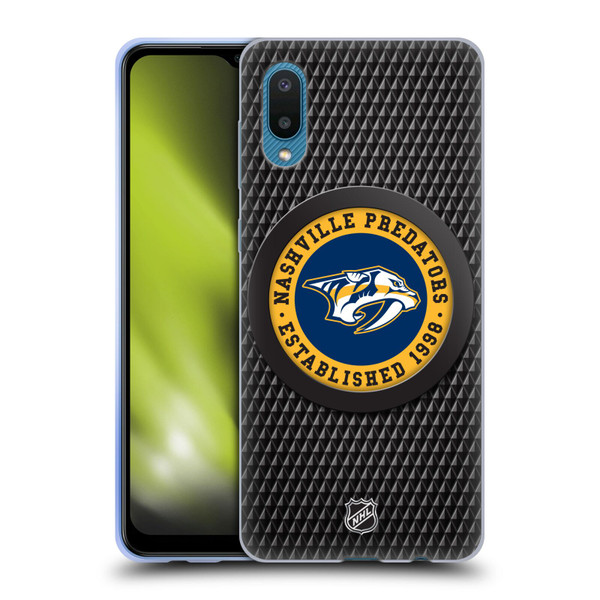 NHL Nashville Predators Puck Texture Soft Gel Case for Samsung Galaxy A02/M02 (2021)