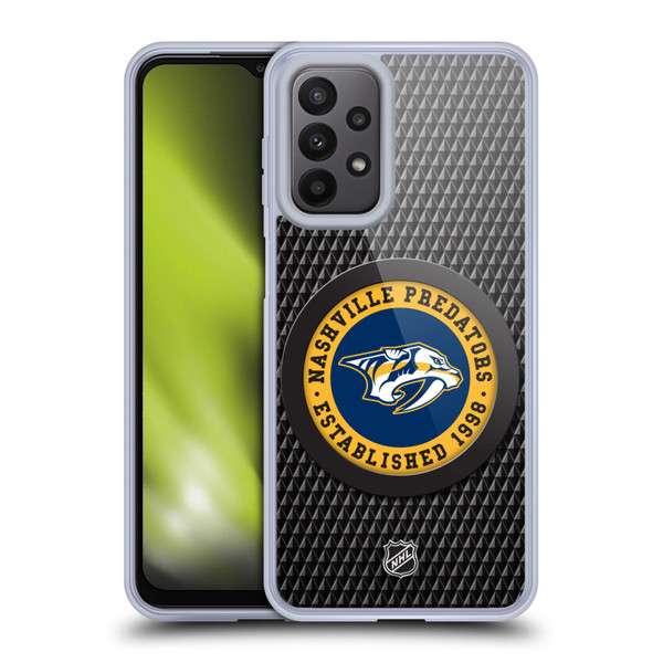 NHL Nashville Predators Puck Texture Soft Gel Case for Samsung Galaxy A23 / 5G (2022)