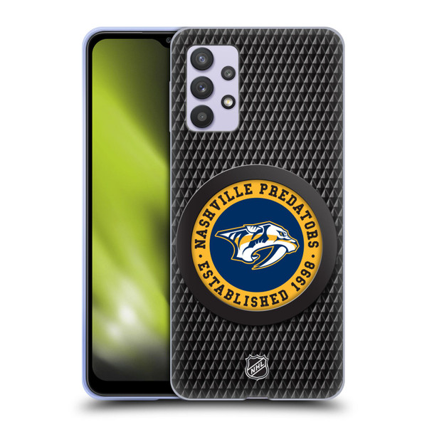 NHL Nashville Predators Puck Texture Soft Gel Case for Samsung Galaxy A32 5G / M32 5G (2021)