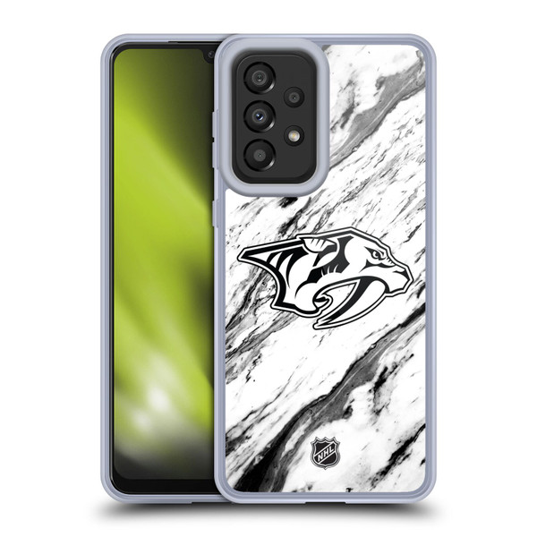 NHL Nashville Predators Marble Soft Gel Case for Samsung Galaxy A33 5G (2022)
