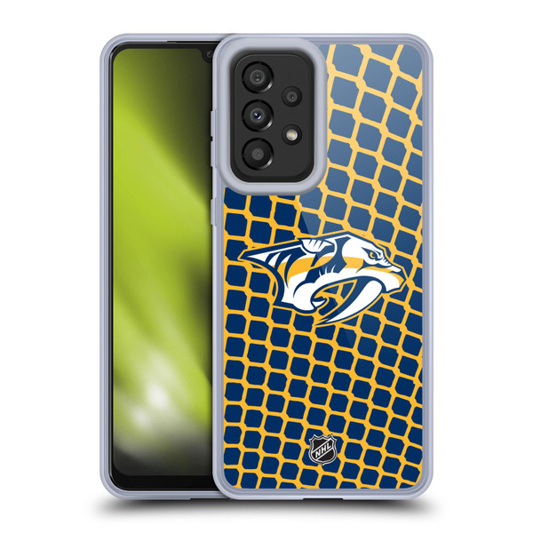 NHL Nashville Predators Net Pattern Soft Gel Case for Samsung Galaxy A33 5G (2022)