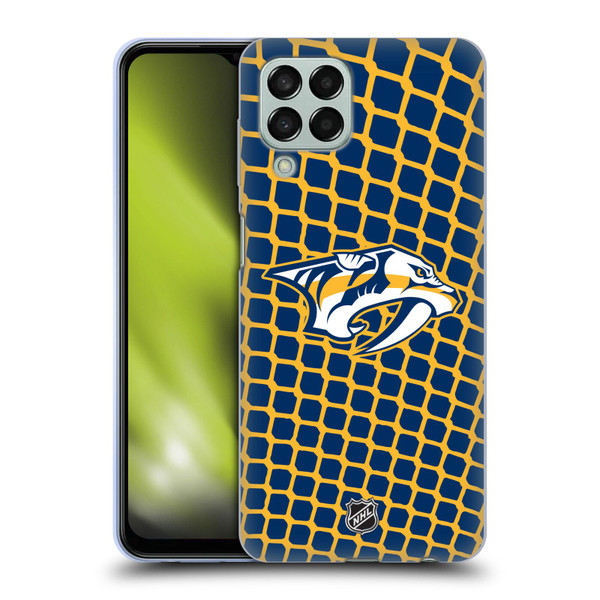 NHL Nashville Predators Net Pattern Soft Gel Case for Samsung Galaxy M33 (2022)