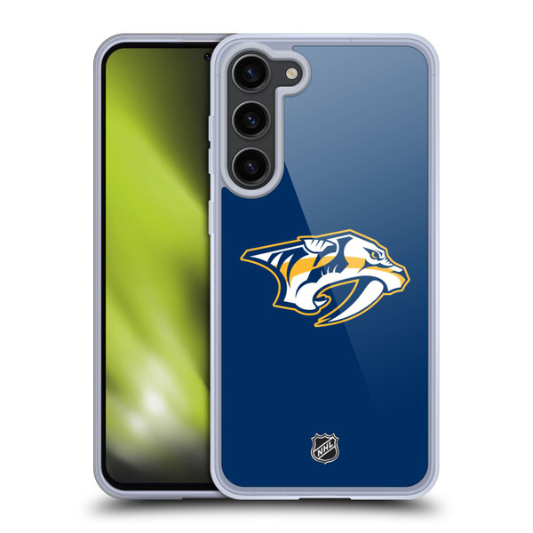 NHL Nashville Predators Plain Soft Gel Case for Samsung Galaxy S23+ 5G
