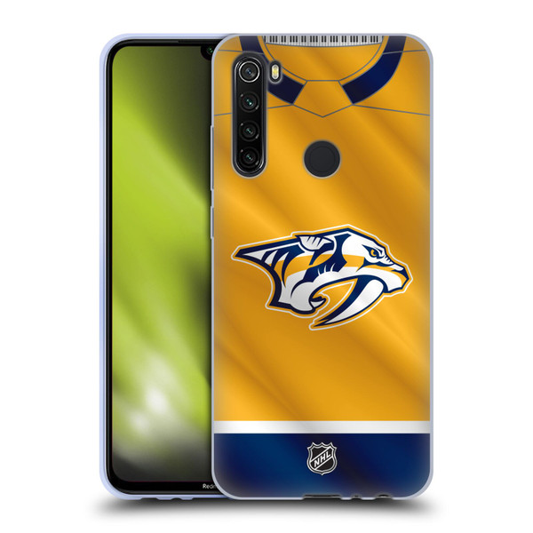 NHL Nashville Predators Jersey Soft Gel Case for Xiaomi Redmi Note 8T