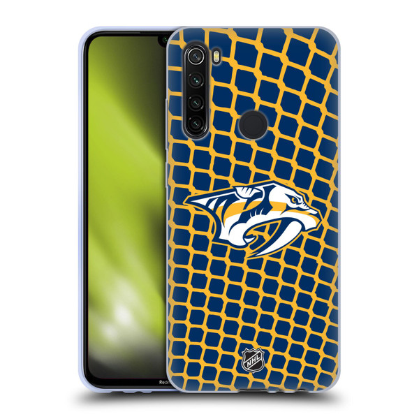 NHL Nashville Predators Net Pattern Soft Gel Case for Xiaomi Redmi Note 8T