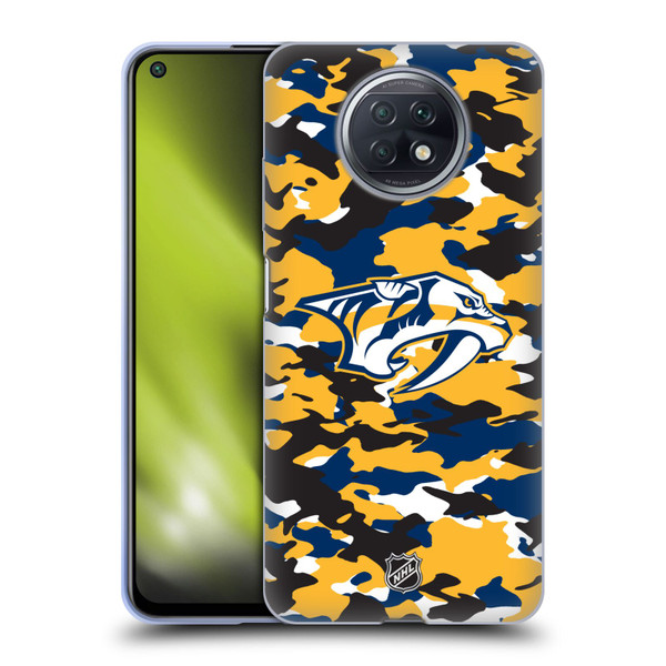 NHL Nashville Predators Camouflage Soft Gel Case for Xiaomi Redmi Note 9T 5G