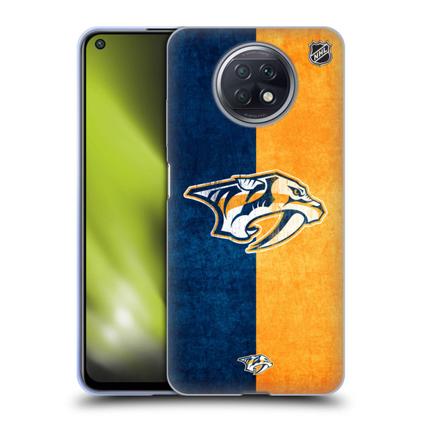 NHL Nashville Predators Half Distressed Soft Gel Case for Xiaomi Redmi Note 9T 5G