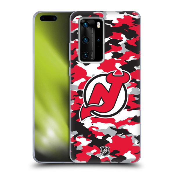 NHL New Jersey Devils Camouflage Soft Gel Case for Huawei P40 Pro / P40 Pro Plus 5G