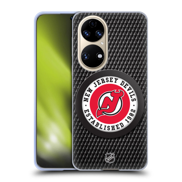NHL New Jersey Devils Puck Texture Soft Gel Case for Huawei P50